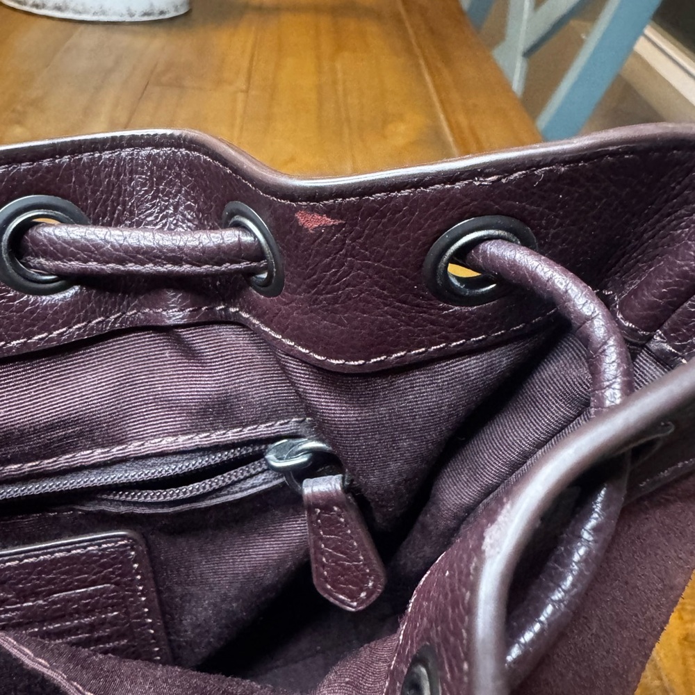 COACH Pristine Baby Mickie
Drawstring Shoulder Bag Suede - Picture 7 of 11
